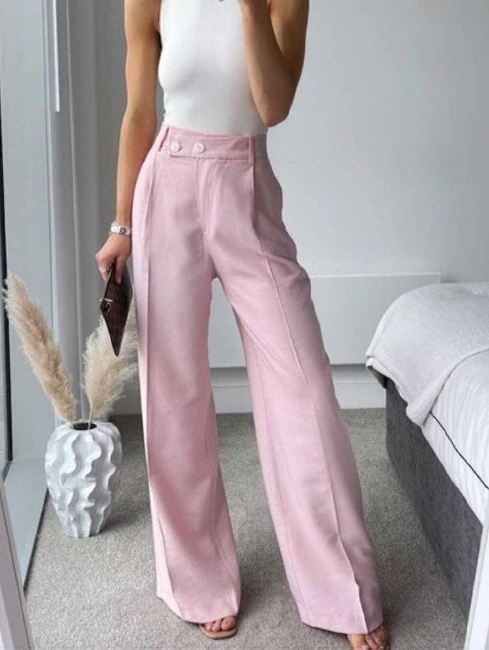 NWT Zara Masculine Trousers with Crossover Front Sz XL